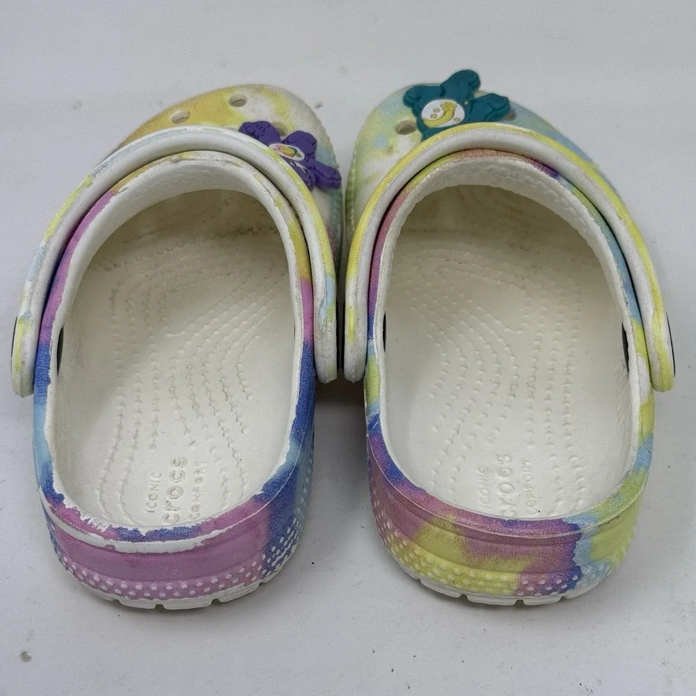 Crocs Unisex Child Classic Clogs Tie Dye Slip On Slides Toddler Kids Size C7